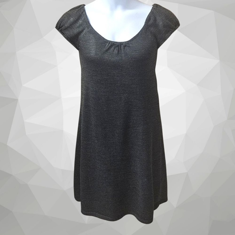 CALVIN KLEIN Women's New Short Sleeve Wool Pullover Midi dress.S/M